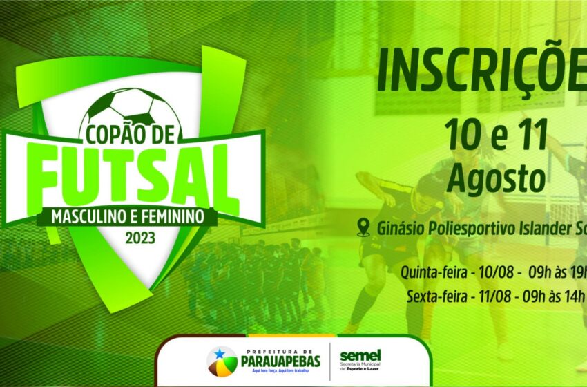  16º Copão de Futsal: inscrições iniciam nesta quinta-feira, 10