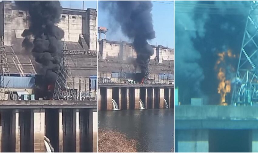  Transformador pega fogo e coluna de fumaça assusta sobre Hidrelétrica de Tucuruí