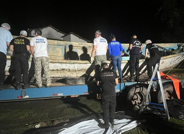  Polícia Federal trabalha na identificação de corpos encontrados em embarcação no Pará
