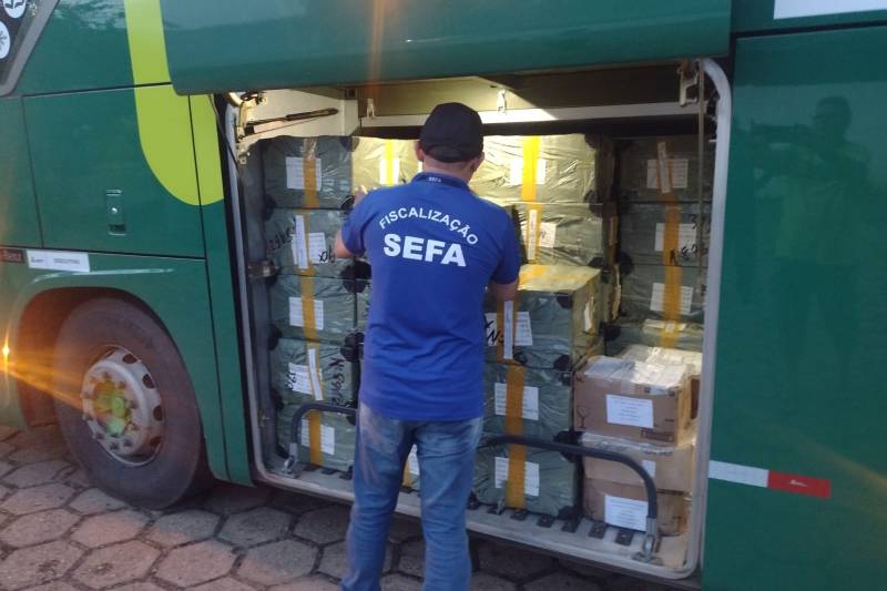  Sefa apreende 1.560 aparelhos de tv box em Dom Eliseu no sudeste paraense