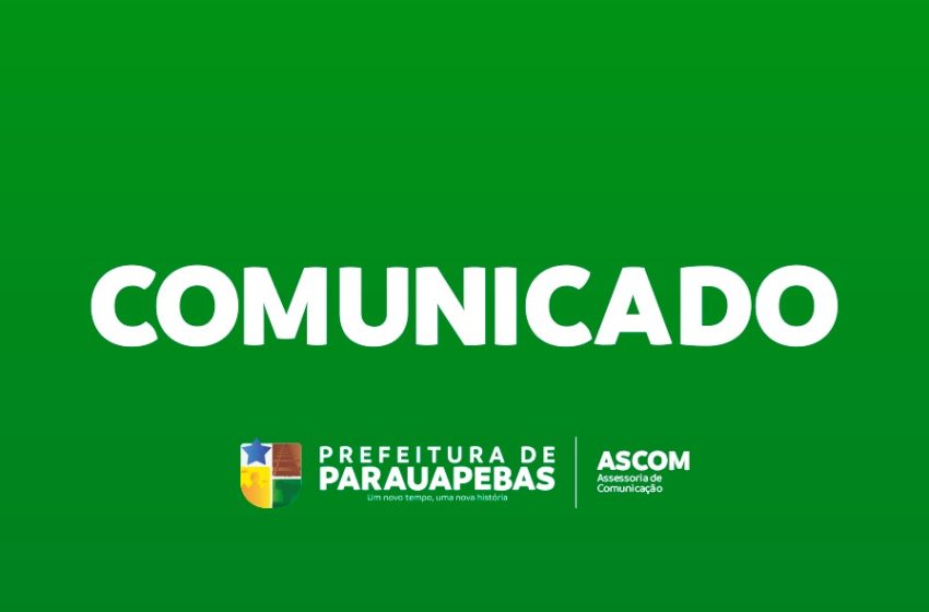 Prefeitura de Parauapebas decreta ponto facultativo nos dias 4 e 5 de junho em razão de Corpus Christi