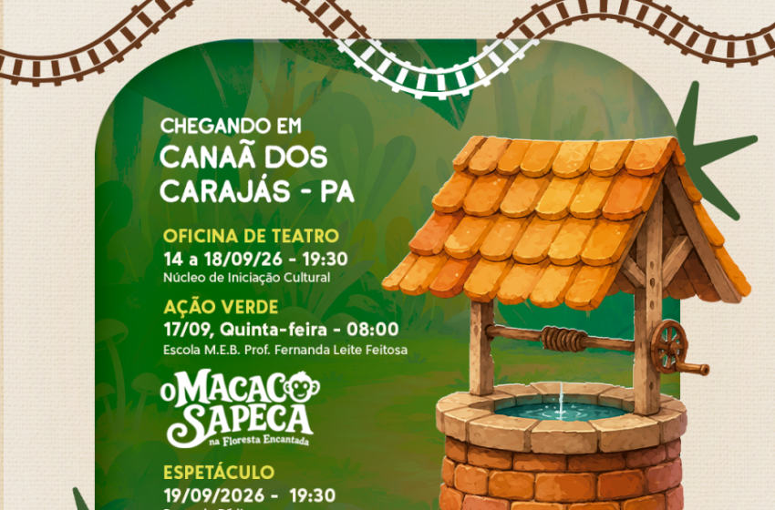 Projeto “Nos Trilhos do Teatro II” encerra circulação em Canaã dos Carajás com programação gratuita