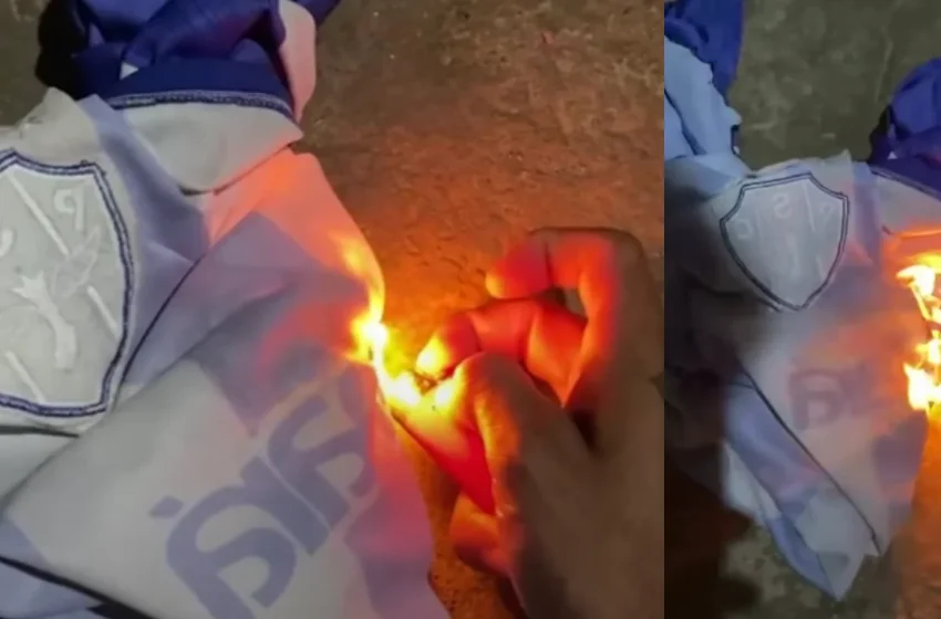 Paysandu: frustração de torcedor culmina em camisa queimada após derrota na Série C