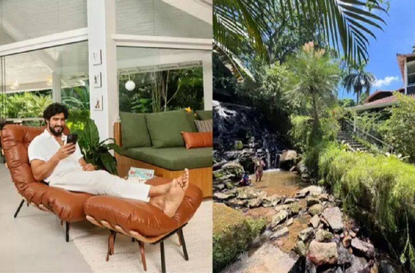 Renato Góes e Thaila Ayala vivem em refúgio com cachoeira particular no Rio