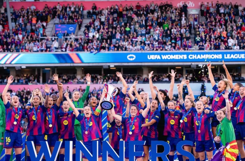 Barcelona conquista prêmio de melhor clube feminino do mundo na Bola de Ouro 2026 após temporada perfeita