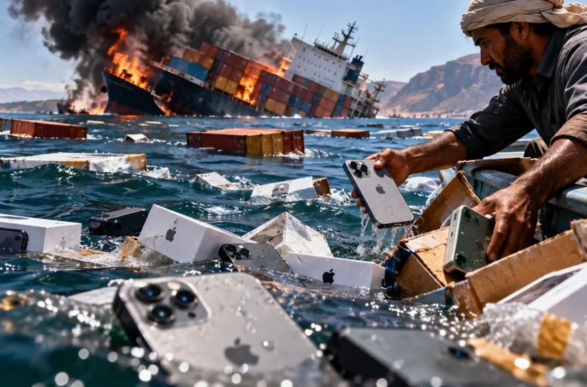 Iphones boiando no mar surpreendem pescadores após naufrágio de navio cargueiro