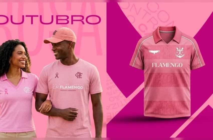 Outubro Rosa 2026: Flamengo lança coleção especial de camisas e apoia conscientização